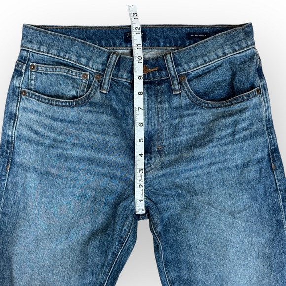 J Crew Factory Flex Straight Leg Jeans Mens Medium Wash Blue Denim Stretch 29/30 - Picture 5 of 8